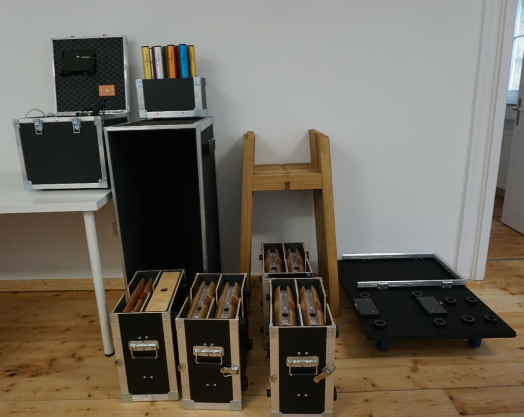 Trolley disassembled into individual parts